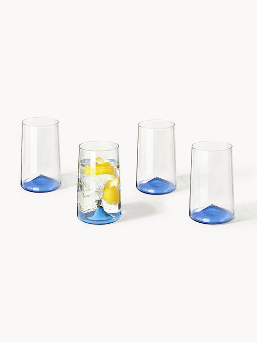 Mouth-Blown Borosilicate Highball Glasses Hadley Set of 4