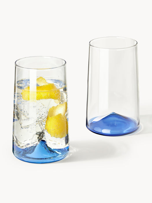 Mouth-Blown Borosilicate Highball Glasses Hadley Set of 4