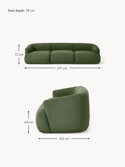 Modular Boucl Sofa Sofia 3-seater