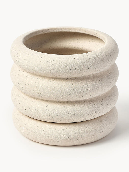 Rudi Plant Pot with Saucer, H 16 cm