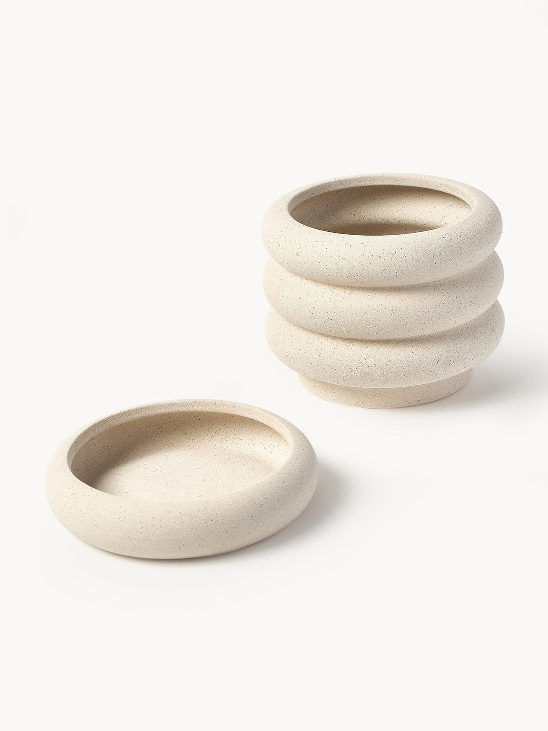 Rudi Plant Pot with Saucer, H 16 cm