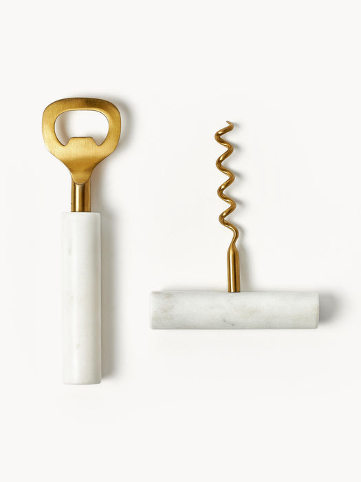 Bottle Openers Agata in Marble Handle Set of 2