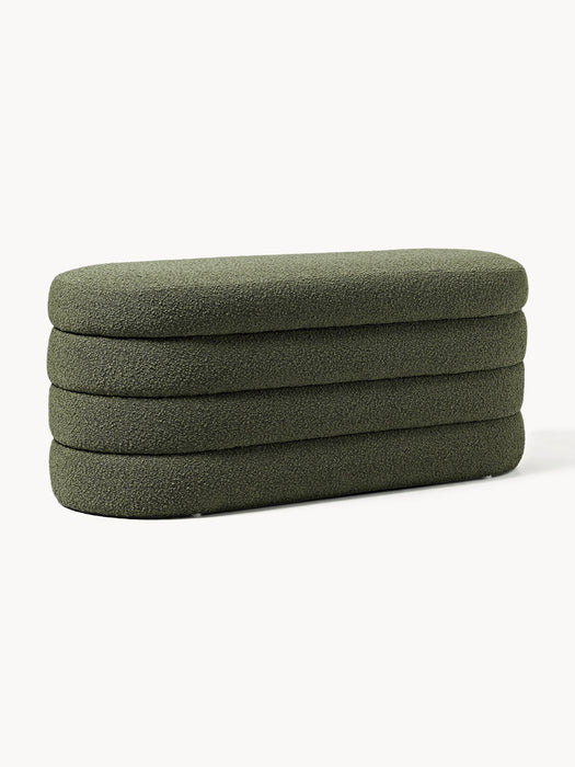 Boucl Upholstered Bench Alto with Storage Space