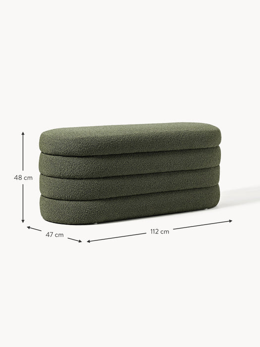 Boucl Upholstered Bench Alto with Storage Space