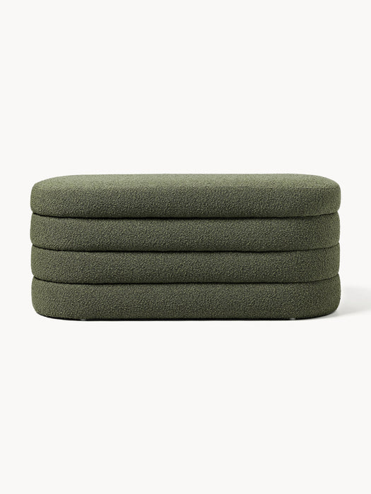 Boucl Upholstered Bench Alto with Storage Space