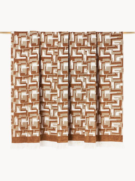 Fran Jacquard Bedspread with Fringed Hem