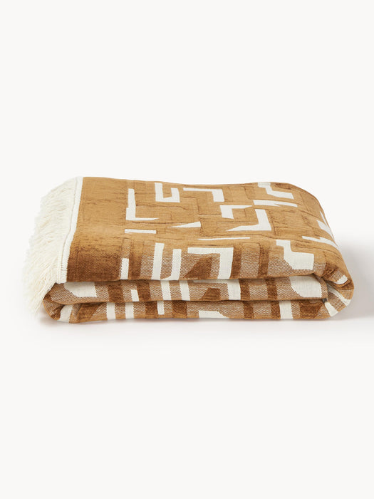Fran Jacquard Bedspread with Fringed Hem