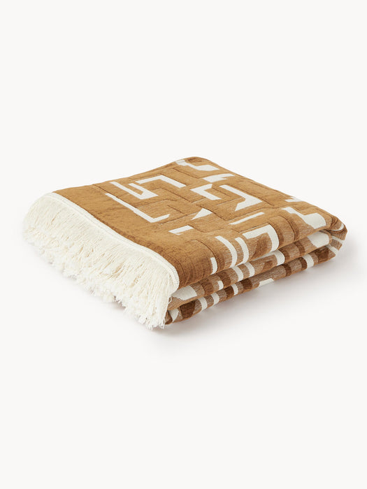 Fran Jacquard Bedspread with Fringed Hem