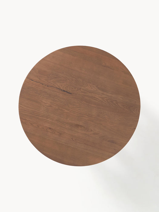 Round Oak Wood Dining Table Ohana 120 cm