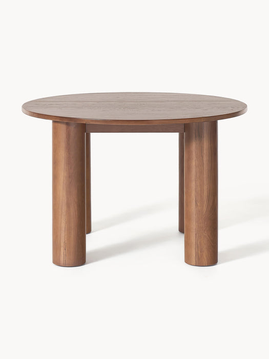 Round Oak Wood Dining Table Ohana 120 cm