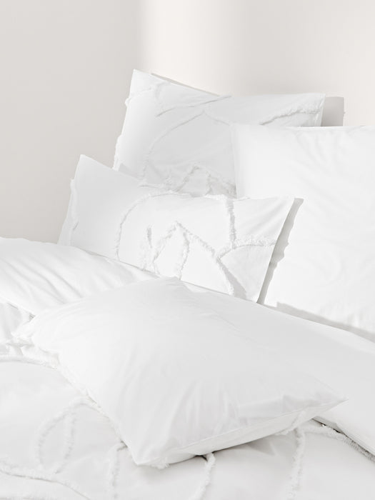 Cotton Percale Duvet Cover Madeline with Tufted Design