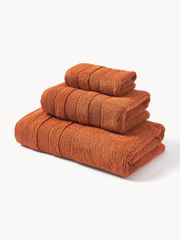 Luxe Towel Set with Striped Border, in various set sizes
