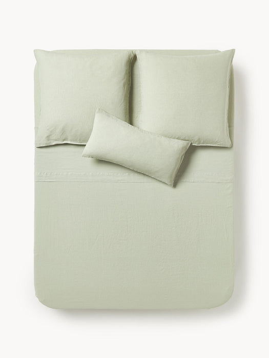 Airy Washed Linen Bed Sheet