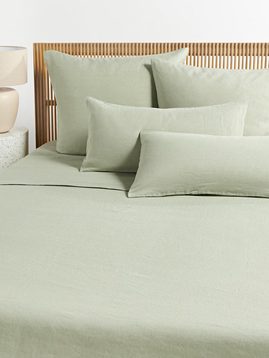 Airy Washed Linen Bed Sheet