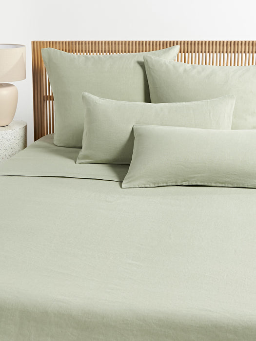 Washed Linen Bed Sheet Airy