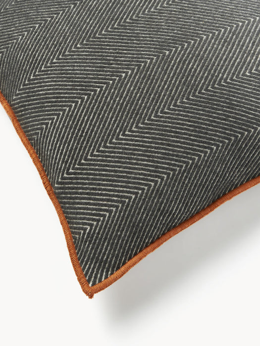 Agatha Cushion Cover with Herringbone Pattern