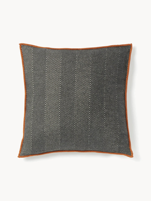 Agatha Cushion Cover with Herringbone Pattern