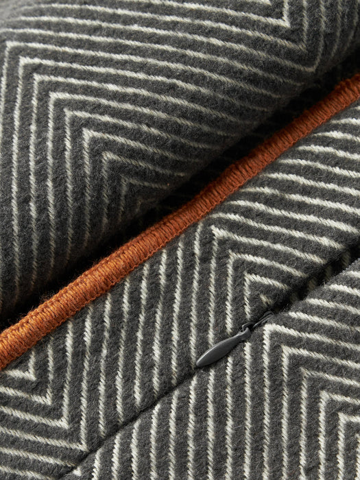 Agatha Cushion Cover with Herringbone Pattern