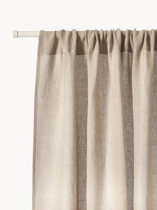 Light-Filtering Rod Pocket Curtains Harmony Set of 2 W 140 cm