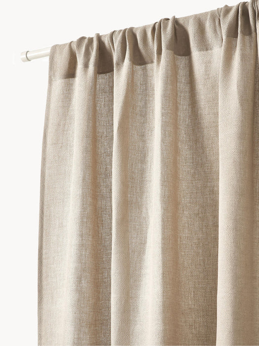 Harmony Light-Filtering Rod Pocket Curtains, Set of 2, W 140 cm
