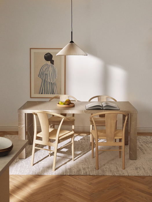 Marble Effect Dining Table Carl 180x90 cm