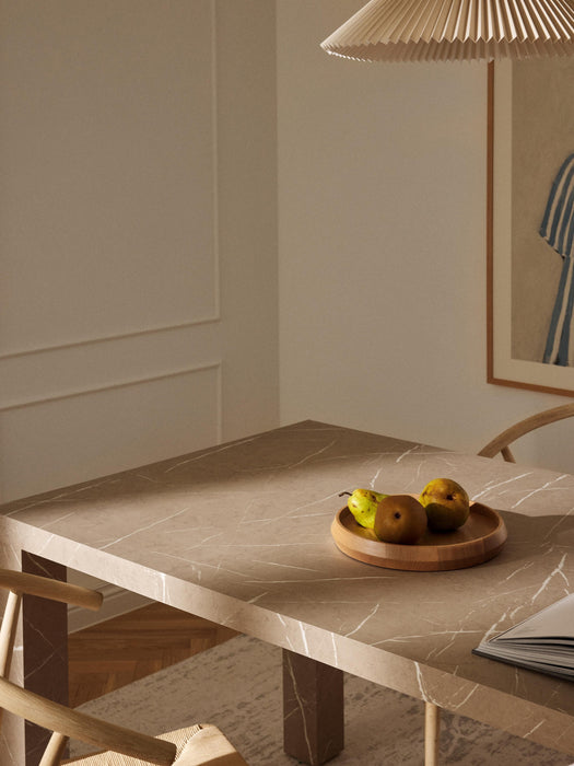 Marble Effect Dining Table Carl 180x90 cm