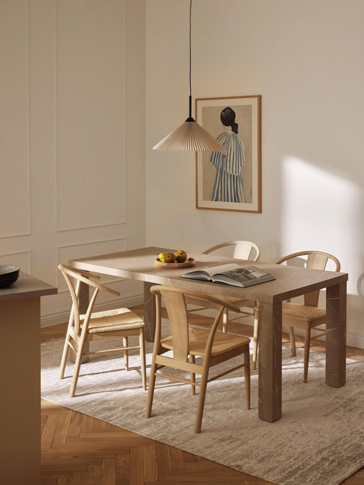 Marble Effect Dining Table Carl 180x90 cm