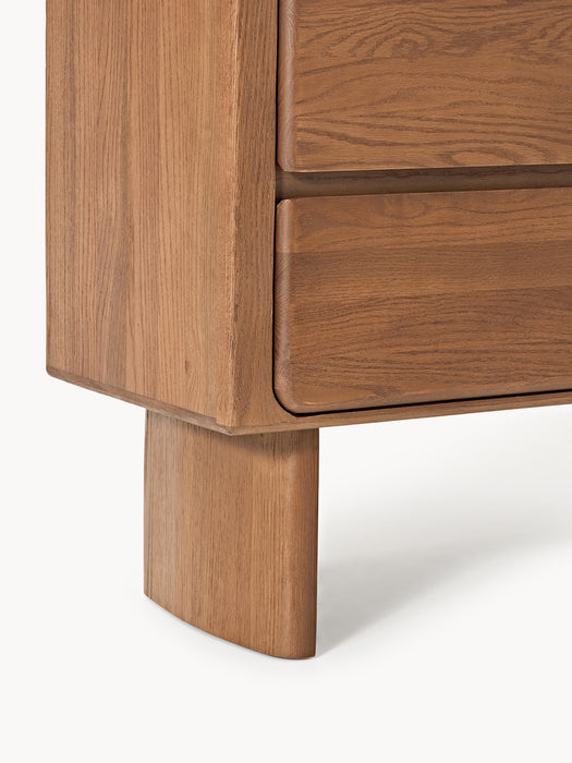 Oak Wood Chest of Drawers Chandler
