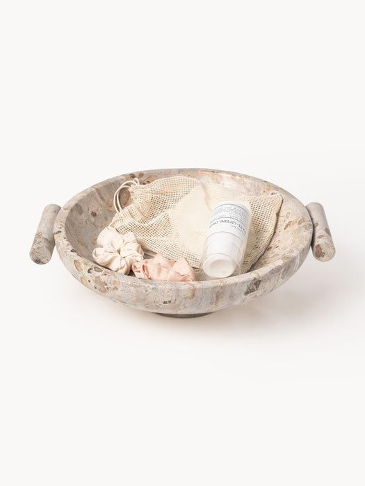 Marble Decorative Bowl Fossil H 10 cm