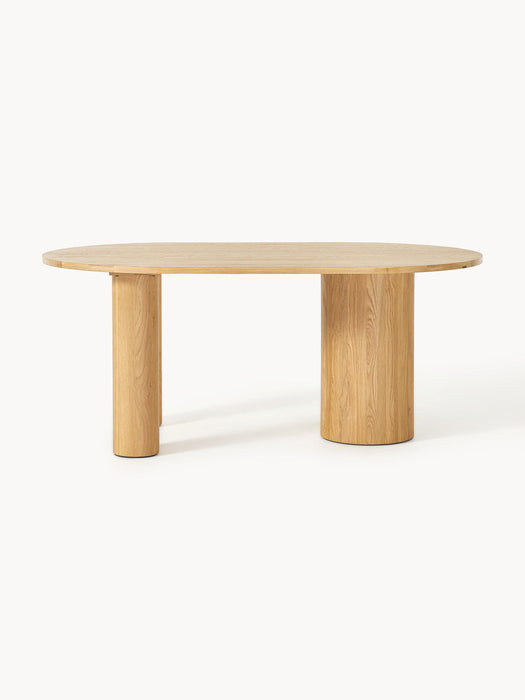 Dunia Oval Oak Wood Dining Table, in various sizes