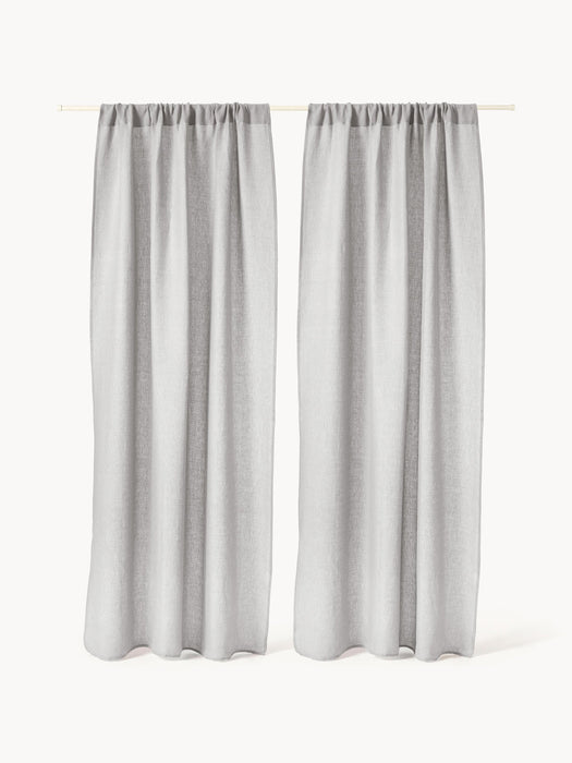 Harmony Light-Filtering Rod Pocket Curtains, Set of 2, W 140 cm