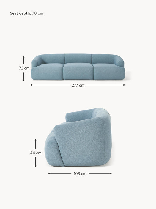 Modular Boucl Sofa Sofia 3-seater