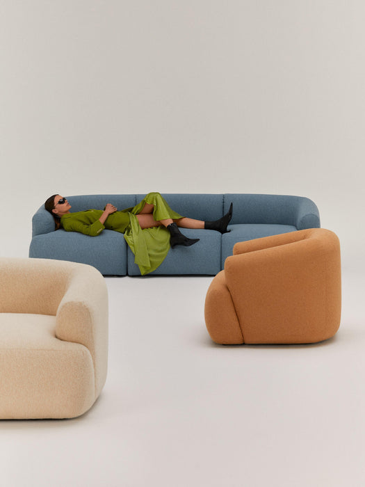 Modular Boucl Sofa Sofia 3-seater