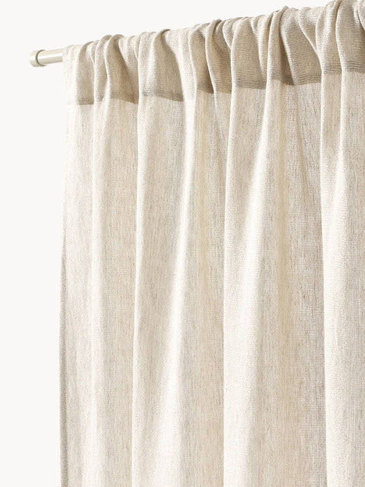 Light-Filtering Rod Pocket Curtains Harmony Set of 2 W 140 cm