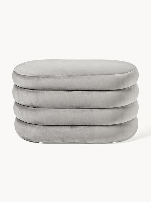 Small Velvet Upholstered Bench Alto with Storage Space