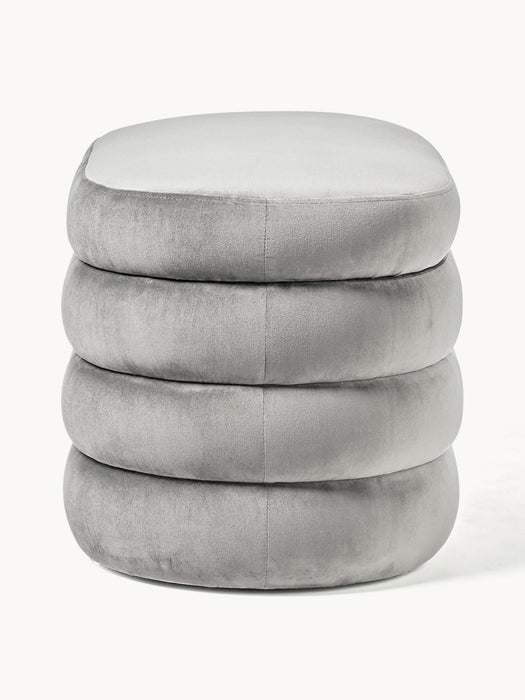 Small Velvet Upholstered Bench Alto with Storage Space