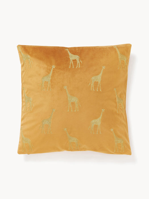 Giro Embroidered Velvet Cushion Cover