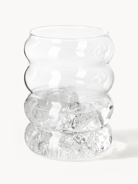 Bubbly Mouth-Blown Borosilicate Carafe with Tumblers, Set of 5