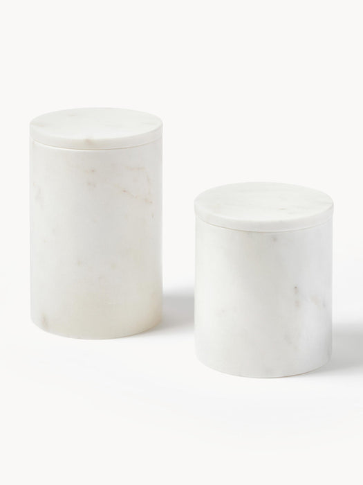Agata Marble Storage Jars, Set of 2