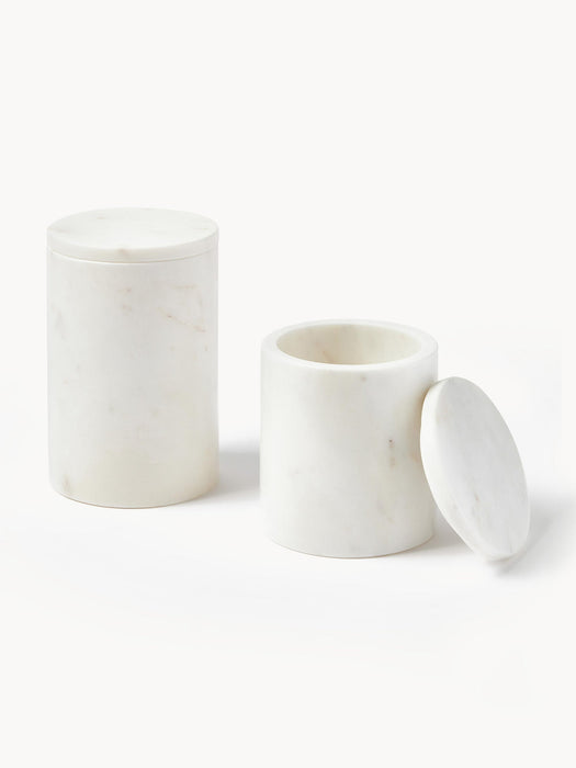 Agata Marble Storage Jars, Set of 2