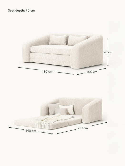 Teddy Boucl Sofa Bed Eliot 2-seater