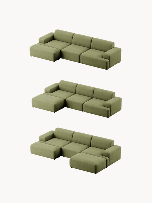 Corduroy Sofa Melva 4-seater