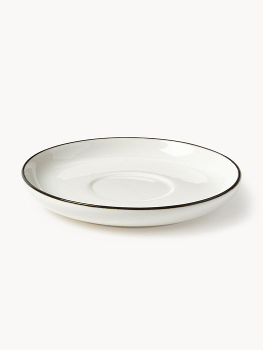 Porcelain Espresso Cups Facile with Saucers Set of 2