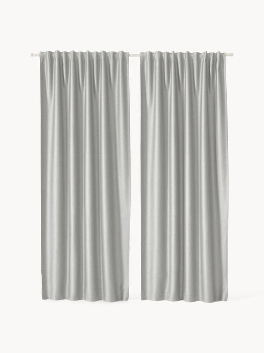 Asher Blackout Multi-Band Curtains, Set of 2, W 140 cm