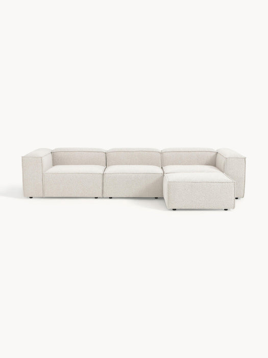 Lennon Bouclé Modular Sofa (4-seater) with Ottoman (left/right)