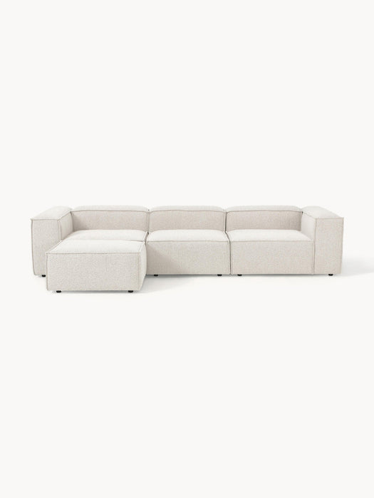 Lennon Bouclé Modular Sofa (4-seater) with Ottoman (left/right)