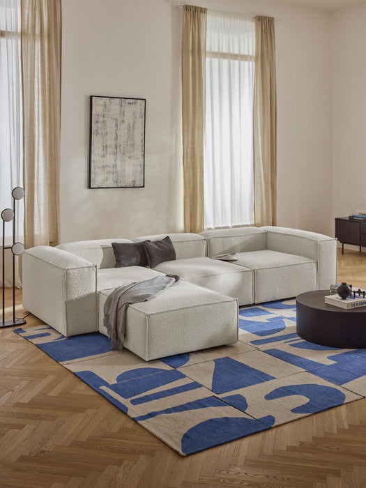 Boucl Modular Sofa Lennon 4-seater with Ottoman leftright