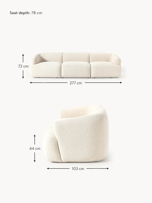 Modular Boucl Sofa Sofia 3-seater