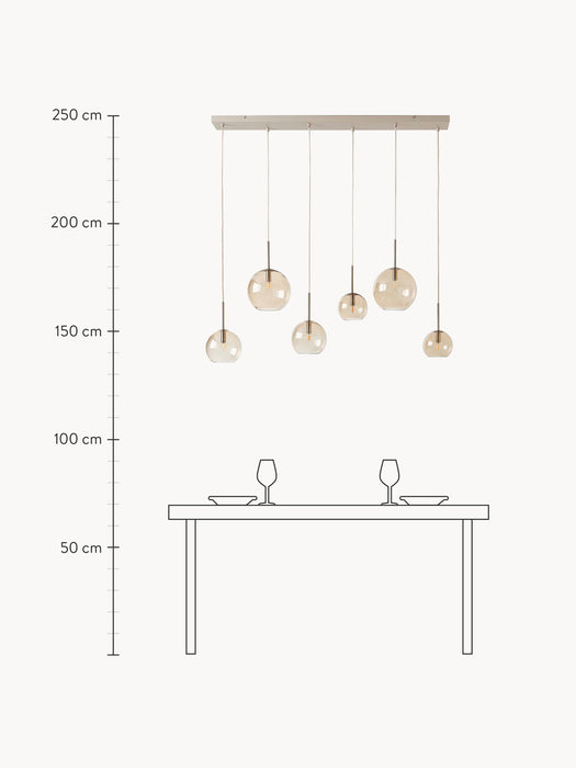 Large Glass Ball Pendant Light Raquel