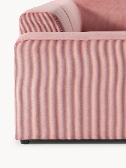 Corduroy Corner Sofa Melva 4-seater